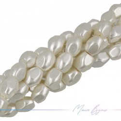 Filo di Perle di Maiorca Panna Ovale Irregolare 15x12mm (Filo di 40 cm)