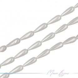 Perle Artificiale Bianca Goccia 30x10mm (Filo di 40 cm)
