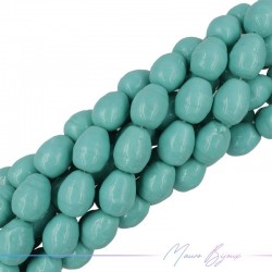 Perle Artificiale Turchese Ovale Irregolare 17x24mm (Filo di 40 cm)
