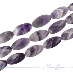 Purple Jasper Assorted Flat Oval Shape 50x20mm (Thread of 40 cm)