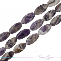 Diaspro Viola Forma Ovale Piatta Liscio 40x20mm (Filo di 40 cm)