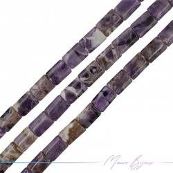Purple Jasper Flat Rectangular Shape 13.5x19mm (Thread of 40 cm)