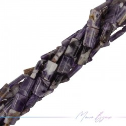Purple Jasper Flat Rectangular Shape 13.5x19mm (Thread of 40 cm)