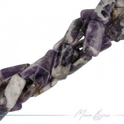 Purple Jasper Flat Rectangular Shape 40x20mm (Thread of 40 cm)