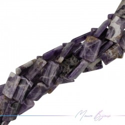 Purple Jasper Flat Rectangular Shape 25x18mm (Thread of 40 cm)