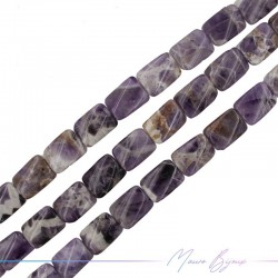 Purple Jasper Flat Rectangular Shape 20x15mm (Thread of 40 cm)