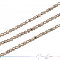 Ematite Oro Rosa Sfera Sfacettato (Filo di 40 cm)