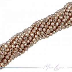 Rose Gold Hematite Faceted Sphere (Thread of 40 cm)