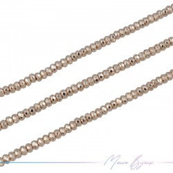 Rose Gold Hematite Faceted Rondella (Thread of 40 cm)