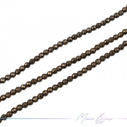 Ematite Marrone Caffè Sfere Sfacettato (Filo di 40 cm)