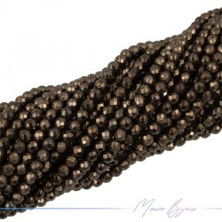Ematite Marrone Caffè Sfere Sfacettato (Filo di 40 cm)