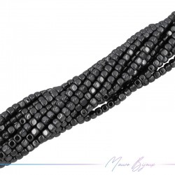 Ematite Canna Fucile Cubo Liscio (Filo di 40 cm)