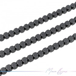 Gun Metal Hematite Smooth Exagonal (Thread of 40 cm)