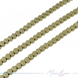Light Gold Hematite Smooth Exagonal (Thread of 40 cm)