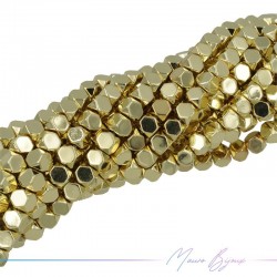 Light Gold Hematite Smooth Exagonal (Thread of 40 cm)