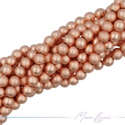 Ematite Oro Rosa Sfera Satinata Liscio (Filo di 40 cm)