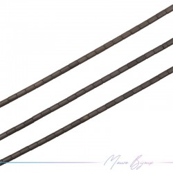 Coffee Brown Satin Hematite Smooth Tube 3x5mm(Thread of 40 cm)