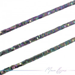 Multicolor Hematite Smooth Flat Hexagonal 3mm (Thread of 40 cm)