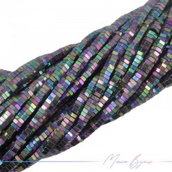 Multicolor Hematite Smooth Flat Hexagonal 3mm (Thread of 40 cm)
