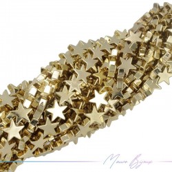 Ematite Dorato Forma Stella Liscio (Filo di 40 cm)