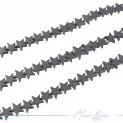 Gun Metal Hematite Smooth Star (Thread of 40 cm)