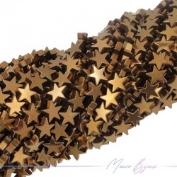Ematite Marone Chiaro Forma Stella Liscio (Filo di 40 cm)