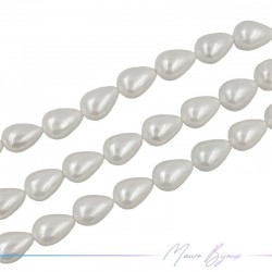 Perle Maiorca Bianca Goccia 12x15mm (Filo di 40 cm)