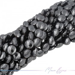 Ematite Canna Fucile Forma Tondo Piatta Liscio (Filo di 40 cm)