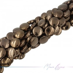 Brown Hematite Smooth Flat Round (Thread of 40 cm)