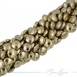 Gold Hematite Smooth Flat Round (Thread of 40 cm)