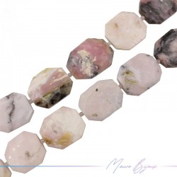 Opal Pink Faceted Octagon