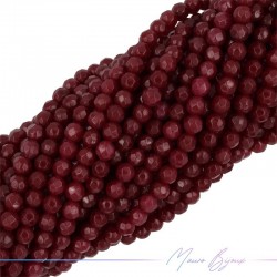 Agate Ruby Faceted Sphere