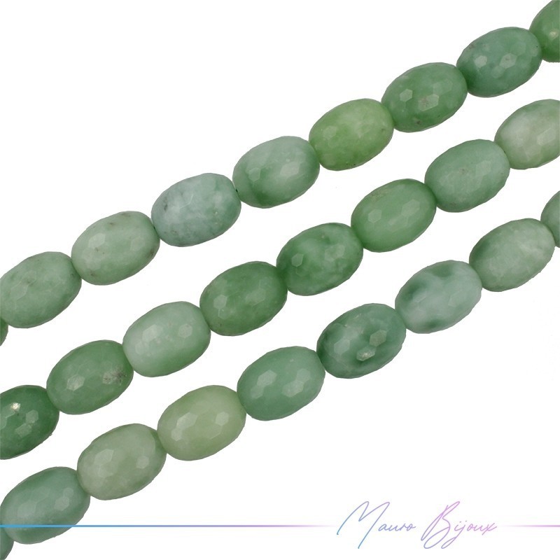 Jade Green Faceted Oval 20x15