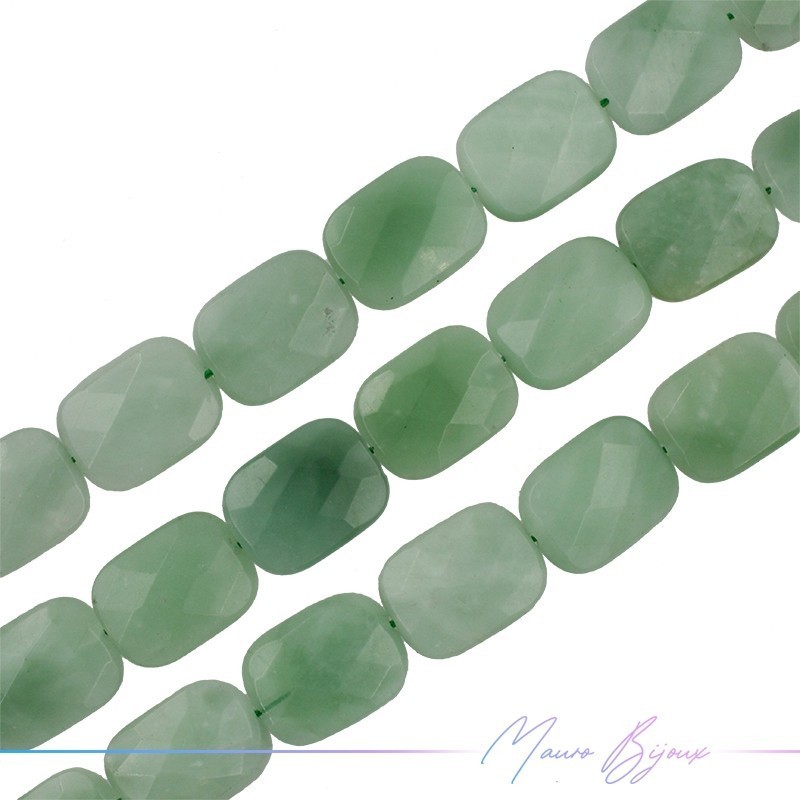 Jade Green Faceted Rectangle