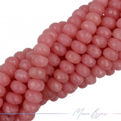Agata Rosa Punch Rondelle Sfaccettata