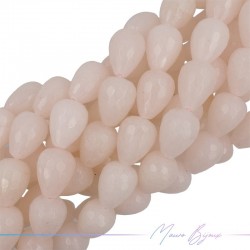 Agate Light Pink Faceted Droplet