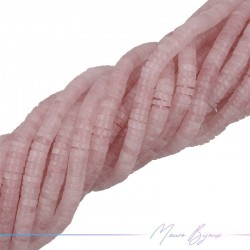 Quarzo Rosa Rondella Liscia 6mm