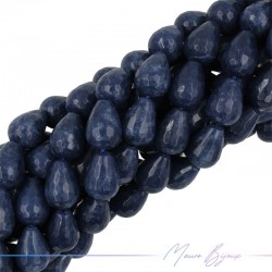 Agate Blue Jeans Faceted Droplet