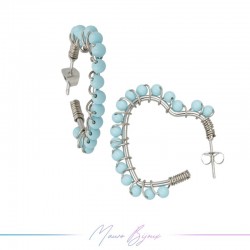 Heart Earrings with Turquoise