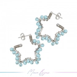 Star Earrings with Turquoise