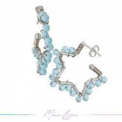 Star Earrings with Turquoise