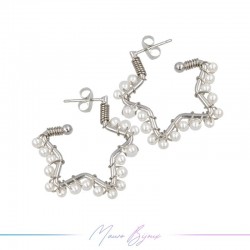 Star Earrings with Pearls