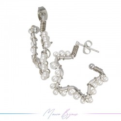 Star Earrings with Pearls