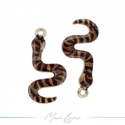 Charms brass Snake Brown 15x32mm