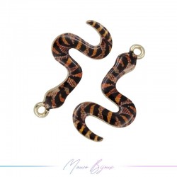 Charms brass Snake Brown 15x32mm