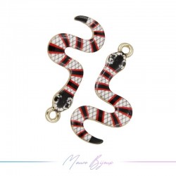 Charms brass Snake Red 15x32mm