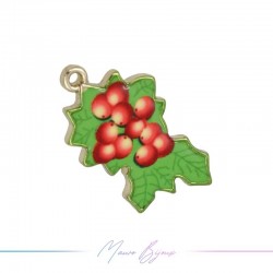 Charms brass Star of Christmas 15x27mm