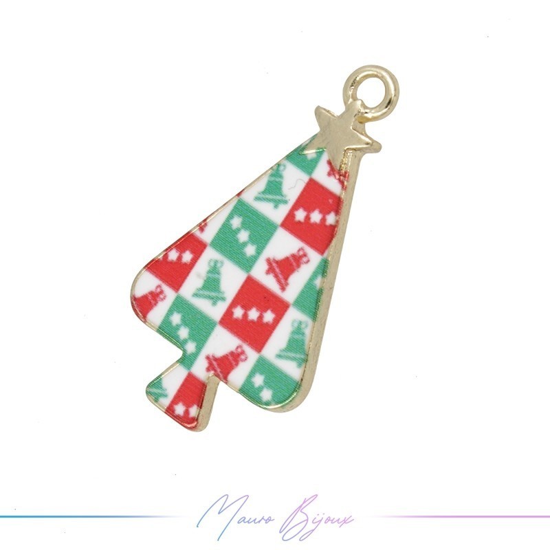 Charms brass Christmas Tree Mod.2 17x31mm