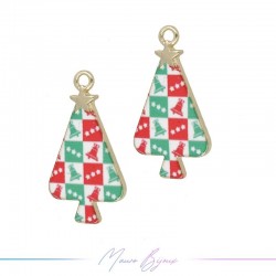 Charms brass Christmas Tree Mod.2 17x31mm