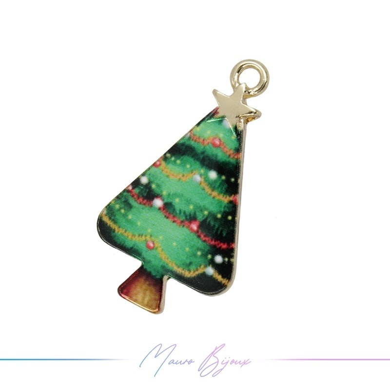 Charms brass Christmas Tree Mod.3 17x31mm